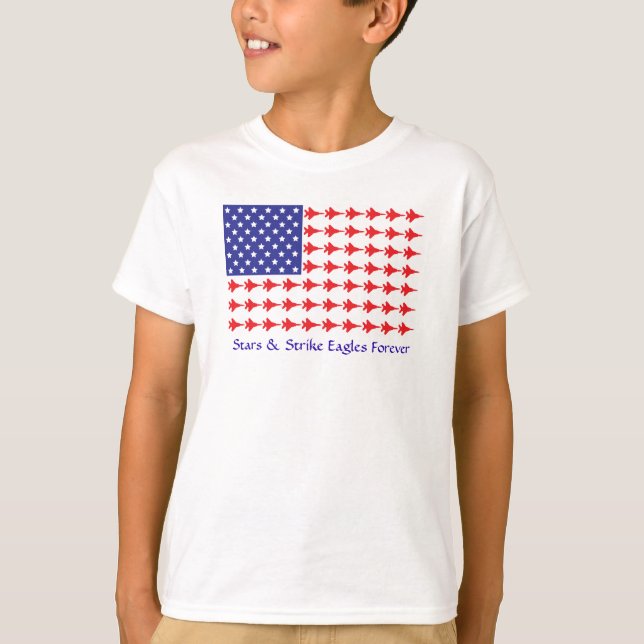 Camiseta Estrelas dos miúdos & da greve de Eagles T do (Frente)