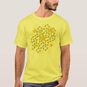 Camiseta Estrelas Dourados & t-shirt das farpas
