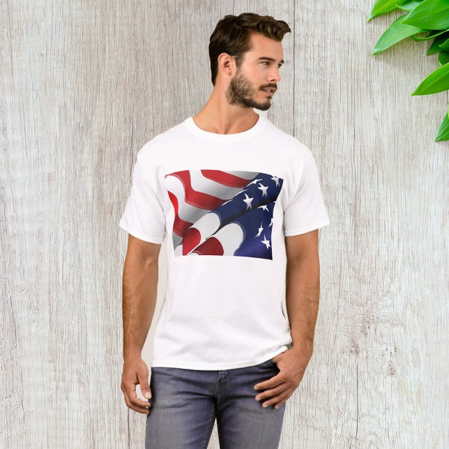 Camiseta Estrelas e faixas de Design de Bandeiras Americana (Criador carregado)