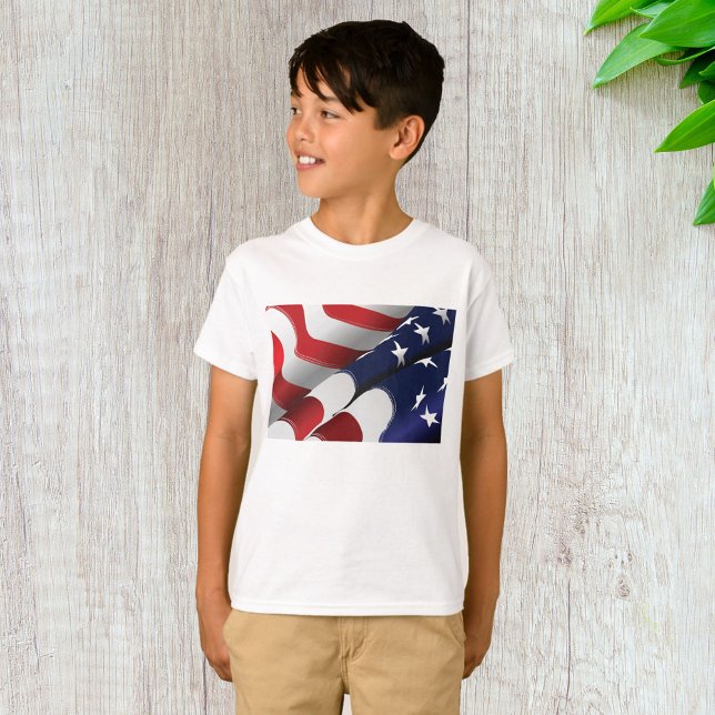 Camiseta Estrelas e faixas de Design de Bandeiras Americana (Criador carregado)