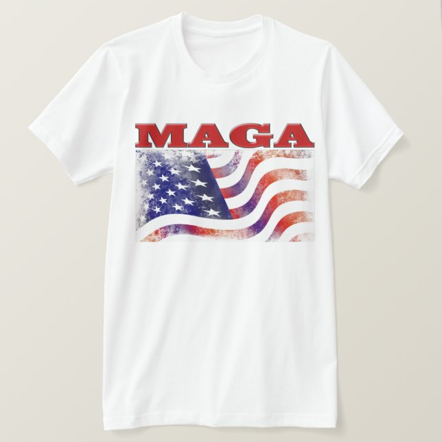 Camiseta Estrelas e faixas de MAGA (Frente do Design)