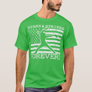 Camiseta Estrelas e greves para a oscilação do softball com