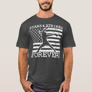 Camiseta Estrelas e greves para a oscilação do softball com