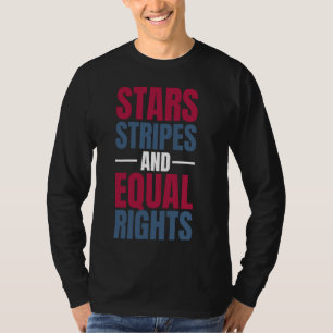 Camiseta Estrelas e Igualdade de Direitos 4 de julho Femini