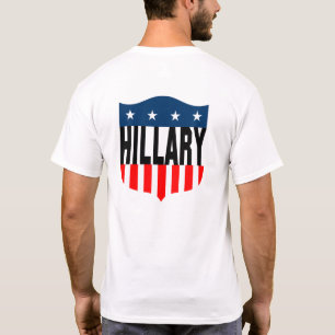 Camiseta estrelas e listras de pinhão da hillary