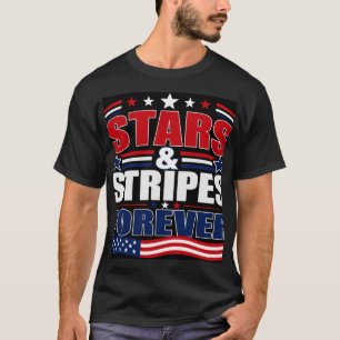 Camiseta Estrelas e Listras Para Sempre