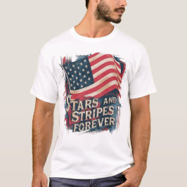 Camiseta Estrelas e Listras para Sempre