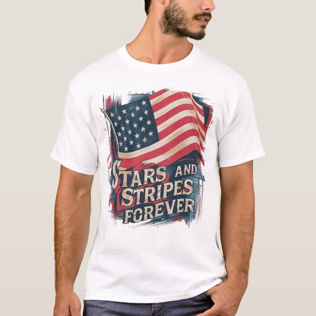 Camiseta Estrelas e Listras para Sempre (Frente)
