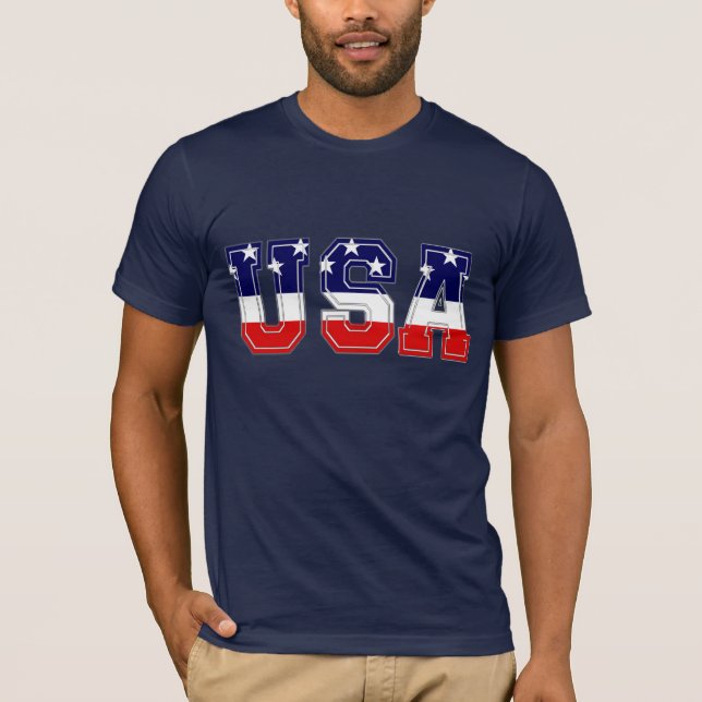 Camiseta Estrelas e Listras Patrióticas EUA (Frente)