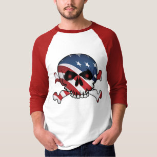 Camiseta Estrelas e Stripes - Caveira