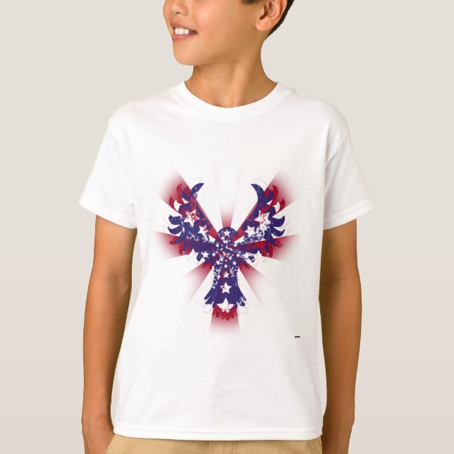 Camiseta Estrelas e Stripes de Águia Americanas (Frente)