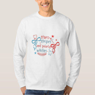 Camiseta Estrelas e Stripes e Brancos 4 De Julho