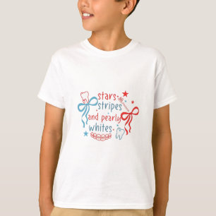 Camiseta Estrelas e Stripes e Brancos 4 De Julho