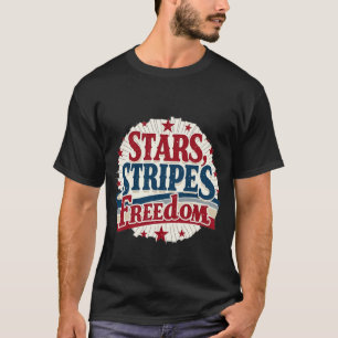 Camiseta Estrelas, faixas e liberdade
