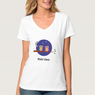 Camiseta Estrelas feitas sob encomenda da lua das corujas