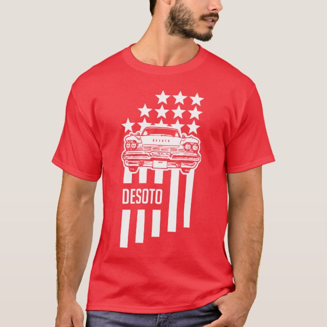 Camiseta estrelas & listras de DeSoto dos anos 50 (Frente)
