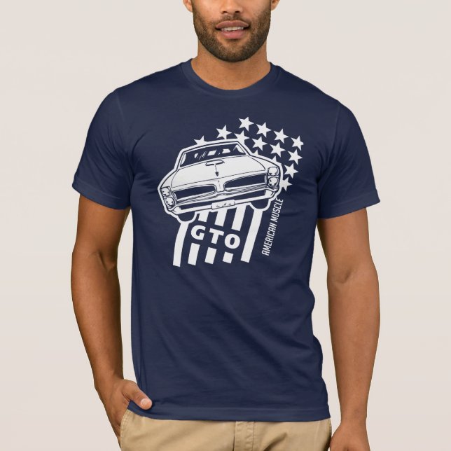 Camiseta Estrelas & listras de Pontiac GTO (Frente)