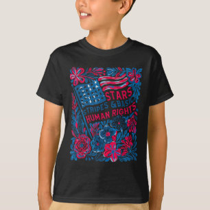 Camiseta Estrelas Listras Direitos Humanos 4 De Julho Flora