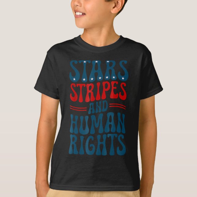 Camiseta Estrelas Listras E Direitos Humanos Protesto 4 De  (Frente)