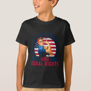 Camiseta Estrelas Listras E Direitos Iguais 4 De Julho Mulh