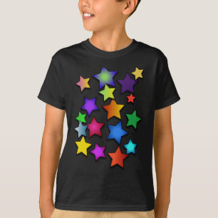 Camiseta Estrelas Multi-Coloridas