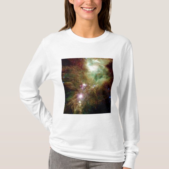 Camiseta Estrelas recém-nascidas no cluster da Árvore de Na (Frente)