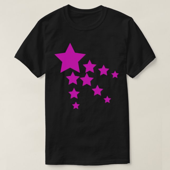 Camiseta Estrelas Rosa (Frente do Design)