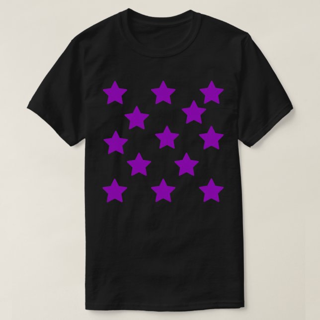 Camiseta Estrelas roxas (Frente do Design)
