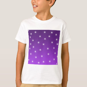 Camiseta Estrelas roxas e brancas, teste padrão
