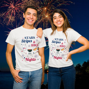 Camiseta Estrelas, Stripes e Noites de CHURRASCO - Patrióti