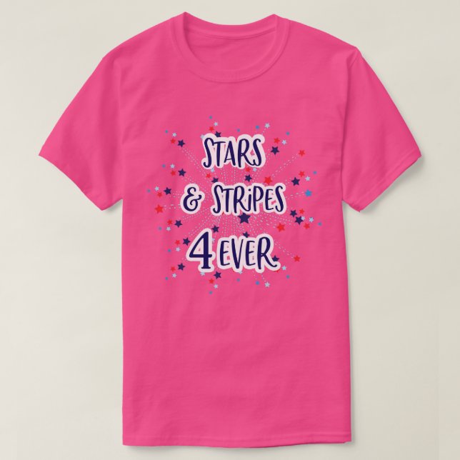 Camiseta Estrelas Strips 4 Nunca (Frente do Design)