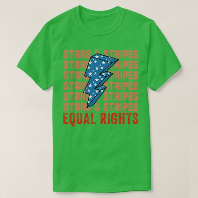 Camiseta Estrelas strips igualdade de direitos Pro Choice G (Frente do Design)