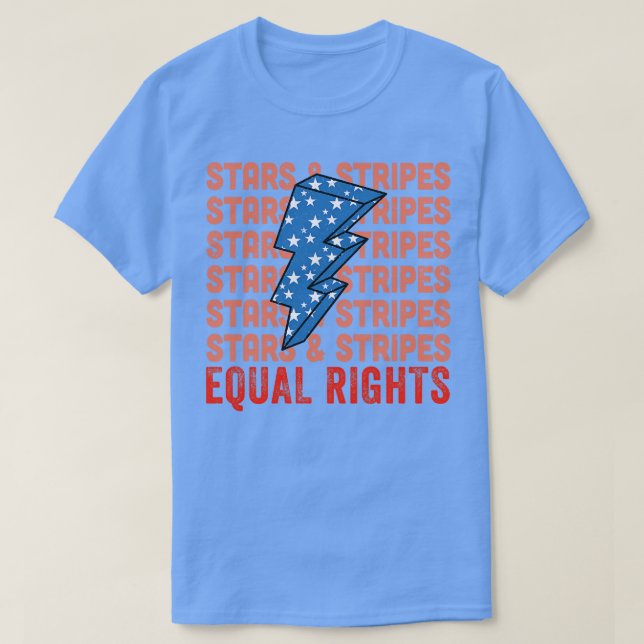 Camiseta Estrelas strips igualdade de direitos Pro Choice G (Frente do Design)
