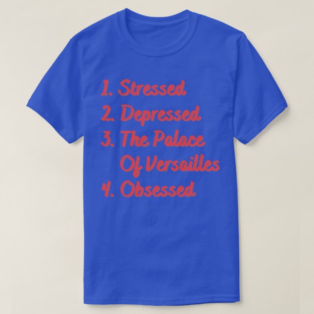 Camiseta Estressado deprimido o palácio das velas (Frente do Design)