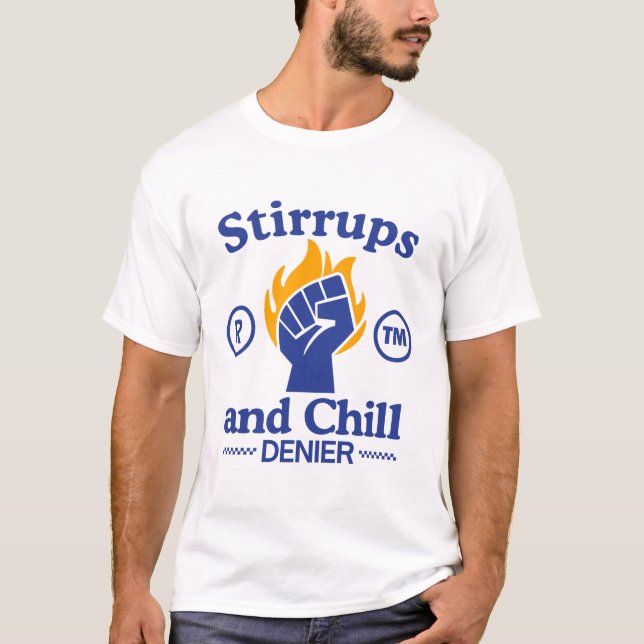 Camiseta Estribos e negação de frio (Frente)