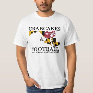 Camiseta Estrondos Crabcakes do casamento & futebol