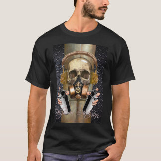 Camiseta Estropo de camiseta, crânio de grafite