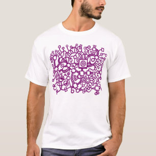 Camiseta Estrutura Abstrata - Ameixa
