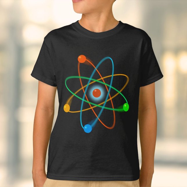 Camiseta Estrutura Atômica Colorida Ciência Legal (Colorful Atomic Structure Cool Science T-Shirt)