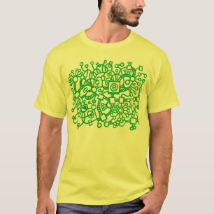 Camiseta Estrutura de Abstrato - Verde-Grama