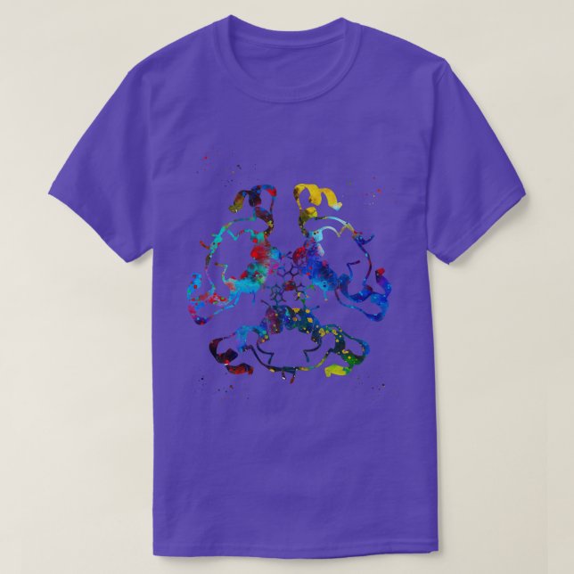 Camiseta Estrutura de Insulina 2 (Frente do Design)