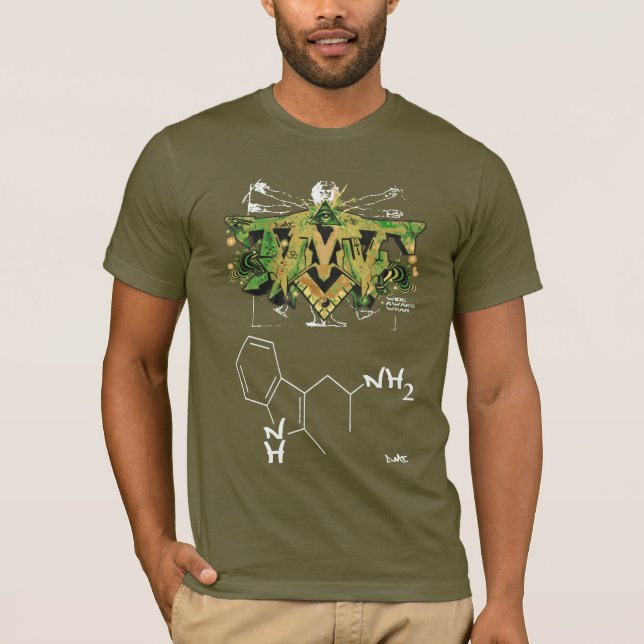 CAMISETA ESTRUTURA DO DMT - GRAFITE DO ESPIRITUAL DO DMT (Frente)