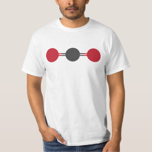 Camiseta Estrutura molecular do CO2