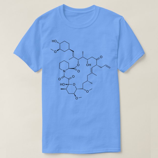 Camiseta Estrutura Química do tacrolimus (Frente do Design)