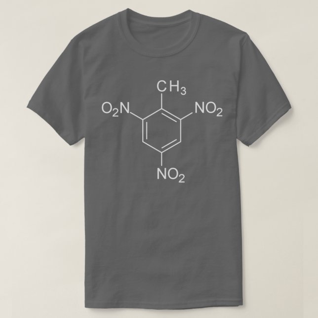Camiseta Estrutura Química do Trinitrotolueno TNT (Frente do Design)