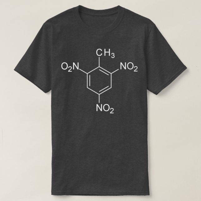 Camiseta Estrutura Química do Trinitrotolueno TNT  (Frente do Design)