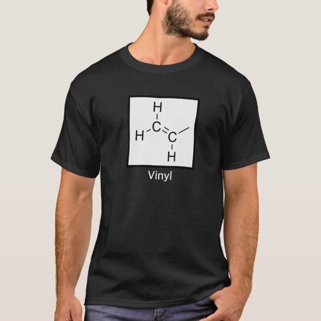 Camiseta Estrutura química do vinil (Frente)