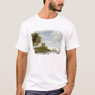Camiseta Estuário do rio com um castelo