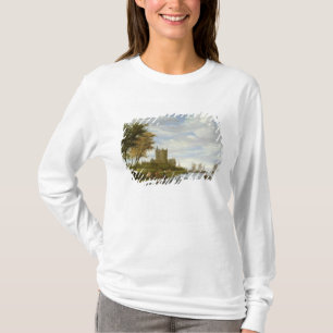 Camiseta Estuário do rio com um castelo