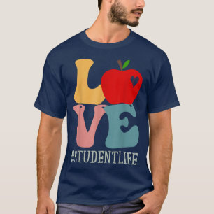 Camiseta Estudante Adora Maçã Groovy Retrorna Batida De Vol